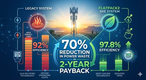 último caso de la compañía sobre Reducción de OPEX en regiones con altos costos de energía: rutas de actualización de rectificadores para operadores sudamericanos