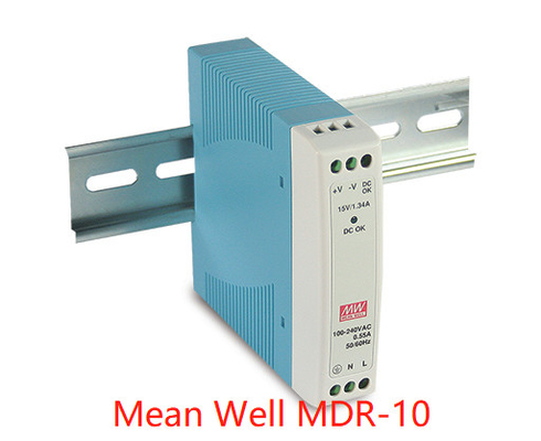 Carril malo 24vdc MDR-20 MDR-40 MDR-60 del dinar de la fuente de alimentación del pozo MDR-10-5