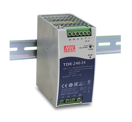 carril industrial trifásico del estruendo 240W TDR-240-24 construido en PFC activo