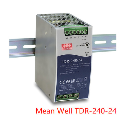 carril industrial trifásico del estruendo 240W TDR-240-24 construido en PFC activo