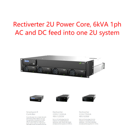 2U 19 pulgadas 6kva 1 fase sistema de alimentación de telecomunicaciones eltek rectiverter (CTOR0402.xxx)