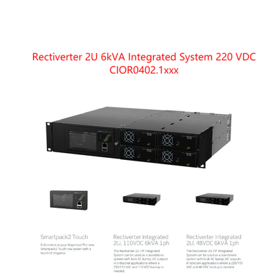 línea del sistema integrado de 2u 6kva Rectiverter Eltek sola para 220vdc 241123,102 241123,100