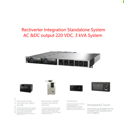 Sistema integrado independiente 3kva de Eltek Rectiverter 1 fase 220 VDC