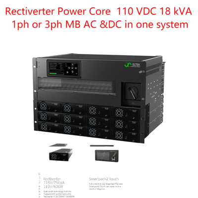 Base 110 VDC 18 KVA 1ph o 3ph del poder de Rectiverter hasta la CA 18Kva y la salida de 14.4kw 110Vdc