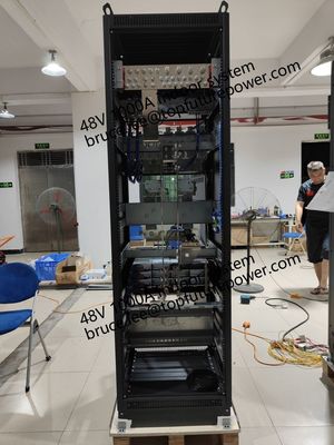 Sistema de alimentación de telecomunicaciones interior por encargo de 48Vdc 48KW 1000A con rectificador FP2 para centros de datos
