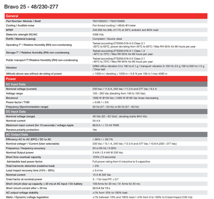 Modulo del inversor CE+T 230VAC 48VDC 3KVA 2.4kw Bravo 2548/230-277 PN T621D30201