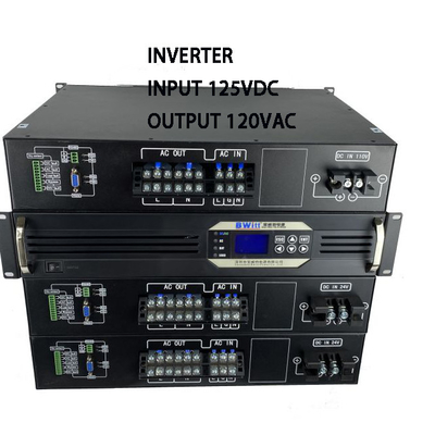 DC a AC Inversores de montaje en bastidor de 19 pulgadas Dc 125v a 120v 3kva 2400w Inversor de onda senoidal pura