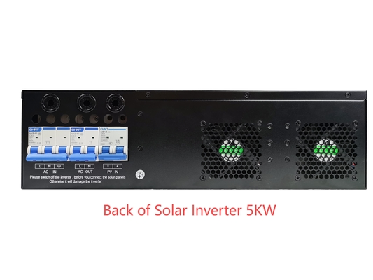 Montado en el bastidor Inverter solar híbrido de piezas sinérgicas puras 5KW PV 150/500Vdc 220/230Vac Salida Wifi GPRS para BTS