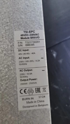 CE+T Bravo Invertidor modular 2.5 KVA 1.5 KVA 230 Vac ETI BRAVO Invertidor de corriente continua a corriente alterna P/N T321730201