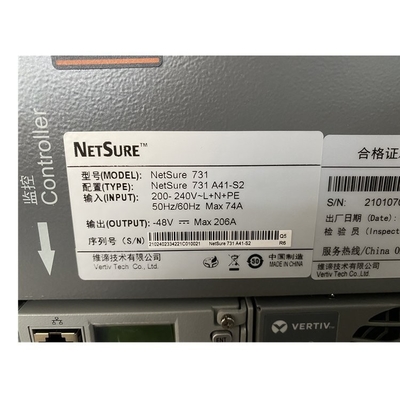 Vertiv 48Vdc Sistema de alimentación incorporado 19 pulgadas Equipo de telecomunicaciones Netsure 731A41 200A Fuente de alimentación con interruptor