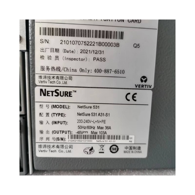 Vertiv 19 pulgadas Sistema de alimentación integrado Netsure 521A31 Switch Fuente de alimentación 150A Sistema de corriente continua