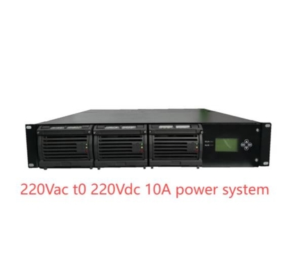 Sistema de rectificador modular de 19 pulgadas 220Vac a 220Vdc 10A Sistema de alimentación de corriente continua incorporado