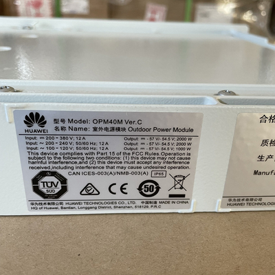 Módulo de alimentación para exteriores Hua-wei OPM40M 48V40A Rectificador directo de CA Sistema 48V2000W para alimentación de telecomunicaciones