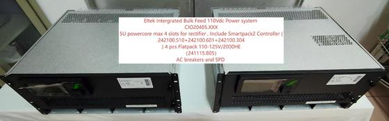 Sistema de alimentación de CC Eltek Flatpack2 110Vdc 8KW CIO20405.XXX con Flatpack 110-125V/2000HE 241115.805 241119.805