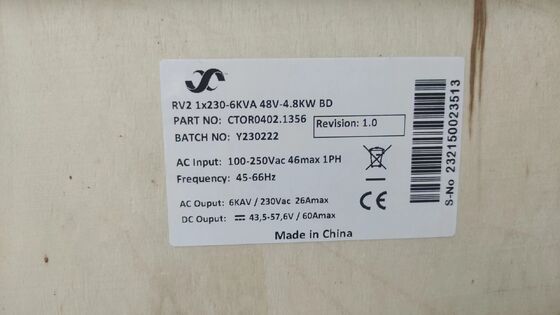 Eltek 4kw 230v DC Sistema de fuente de alimentación CTOR0201.001 Rectificador independiente con integración para telecomunicaciones