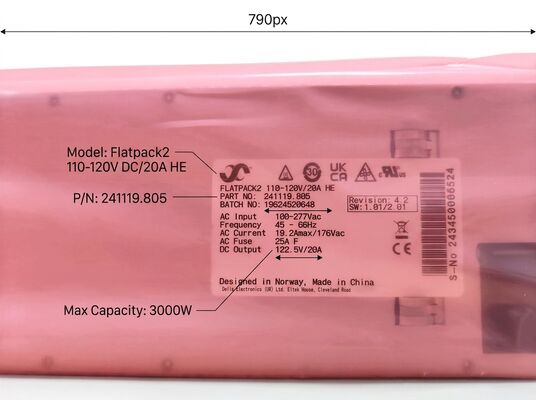Módulo Rectificador Eltek Flatpack2 110Vdc 125Vdc 3000W Alta Eficiencia 1U altura P/N: 241119.805