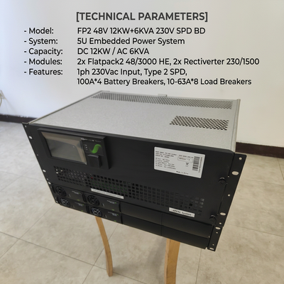 Sistema de alimentación del rectificador Eltek 12KW DC 6KVA AC Smartpack2 Control táctil