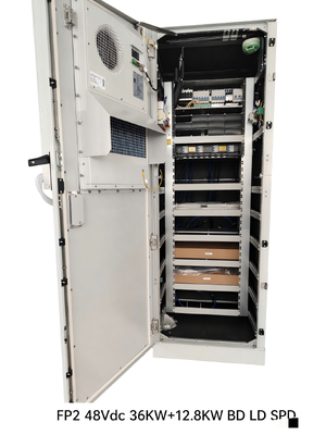 Gabinete de energía solar híbrido de 48 VCC 36+12,8 KW con gabinete tipo 4 y módulos Flatpack2