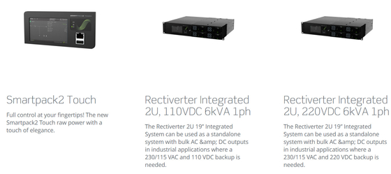 El sistema eléctrico 48Vdc de 8KW 230Vac 4KW 115Vac Rectiverter integró 2U 6kVA 1ph (CIOR0402.XXX)