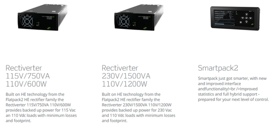 MB del sistema eléctrico 110Vdc 6kVA 1ph de las telecomunicaciones de la base del poder de Eltek Rectiverter