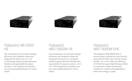 Sistema integrado 2U 32A 60A de Smartpack R Eltek Flatpack2
