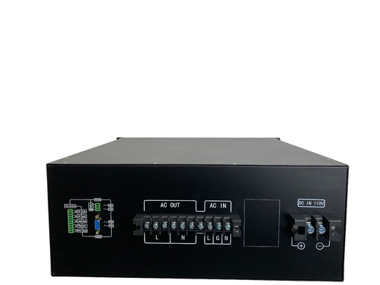 Inversores 110Vdc del soporte de estante de la onda sinusoidal de 19 pulgadas a 220Vac 1KVA