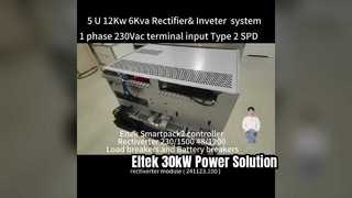 Sistema rectificador Eltek AC&DC 5U Altura máxima 12KW Capacidad de CC Capacidad de CA de 6KVA